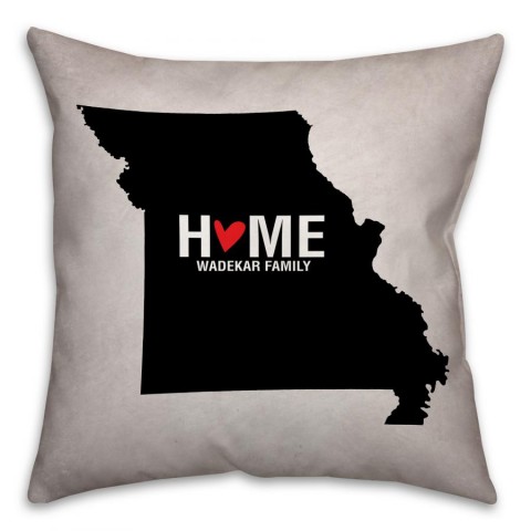 Missouri State Pride Spun Polyester Throw Pillow - 16x16