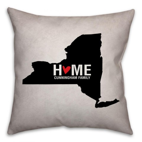 New York State Pride Spun Polyester Throw Pillow -18x18