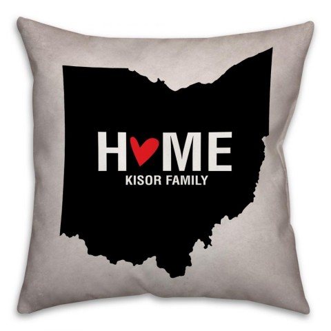Ohio State Pride Spun Polyester Throw Pillow - 16x16 