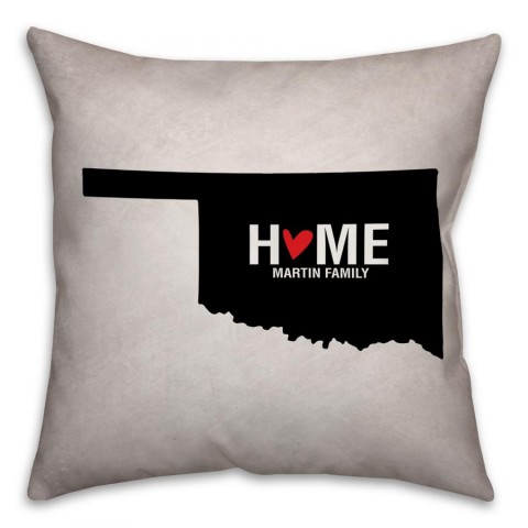 Oklahoma State Pride Spun Polyester Throw Pillow -18x18