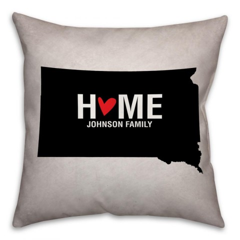 South Dakota State Pride Spun Polyester Throw Pillow -18x18