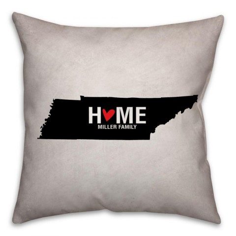 Tennessee State Pride Spun Polyester Throw Pillow -18x18
