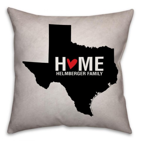 Texas State Pride Spun Polyester Throw Pillow - 16x16