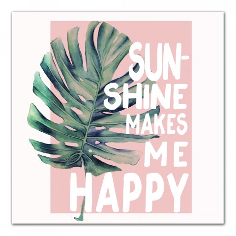 Sunshine Makes Me Happy Wall Art