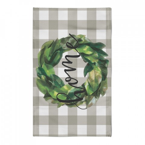 Buffalo Check Magnolia Wreath 22.5x37 Area Rug