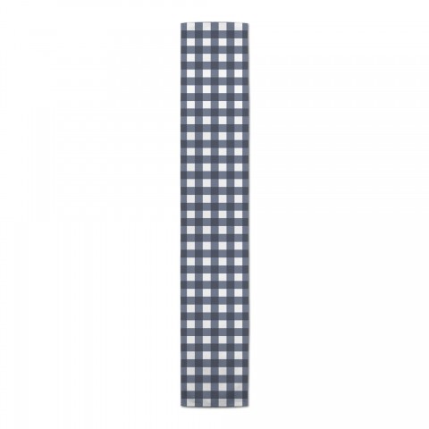 Navy Buffalo Check 16x72 Cotton Twill Runner