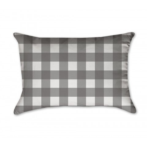 Gray Buffalo Check 14x20 Spun Poly Pillow