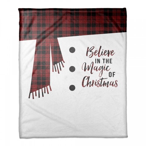 Believe in the Magic of Christmas 50x60 Coral Fleece Blanket