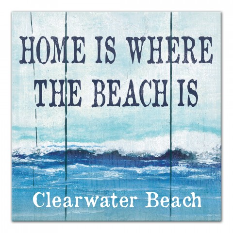 Personalized Name Home Is Where The Beach Is Canvas Print