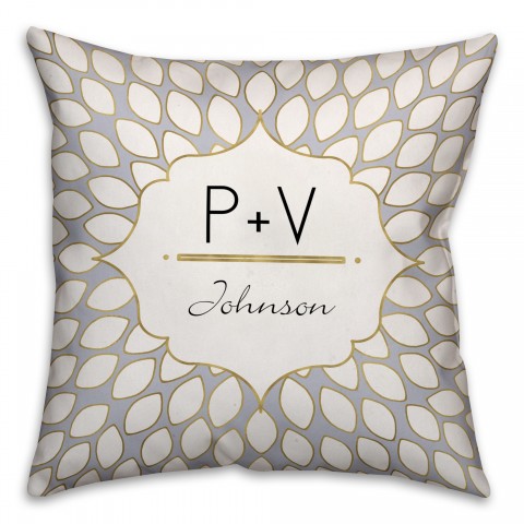 Personalized Initials and Name 18x18 Personalized Spun Poly Pillow