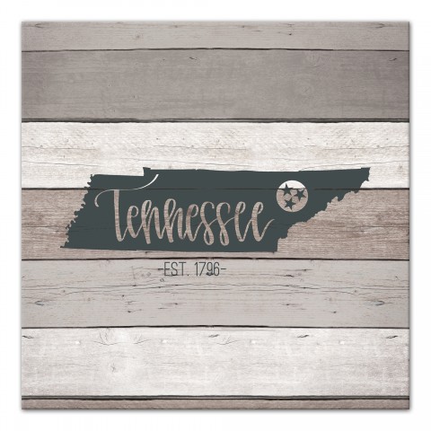 Tennessee Established 16x16 Canvas Wall Art