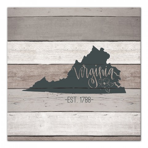 Virginia Established 16x16 Canvas Wall Art