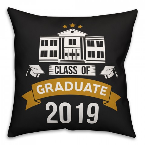 Graduate 18x18 Personalized Spun Poly Pillow