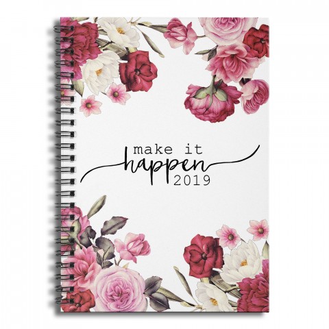 Make it Happen 6x8 Personalized Ruled Spiral Notebook