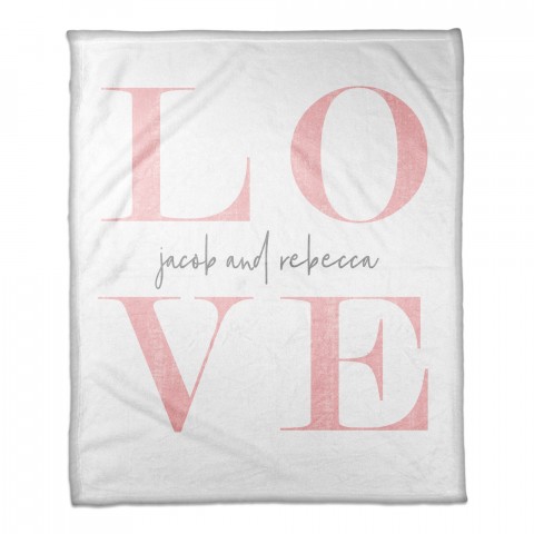 Love 50x60 Personalized Coral Fleece Blanket