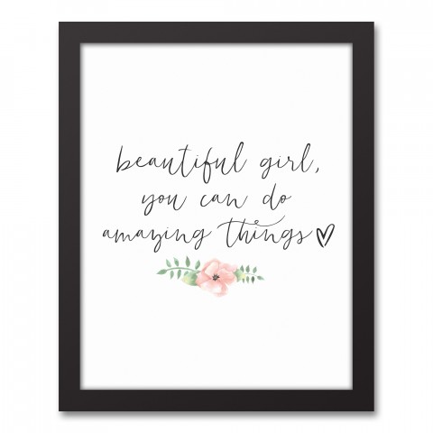 Amazing Things 11x14 Black Framed Canvas