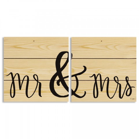 Mr & Mrs 10.5x10.5 Pallet Wood Art Collection