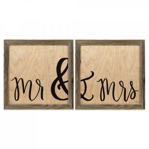 Mr & Mrs 12x12 Framed Pallet Wood Art Collection
