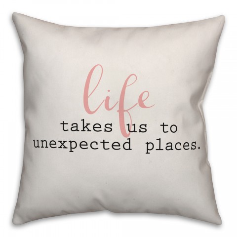 Love Brings Us Home 18x18 Personalized Spun Poly Pillow