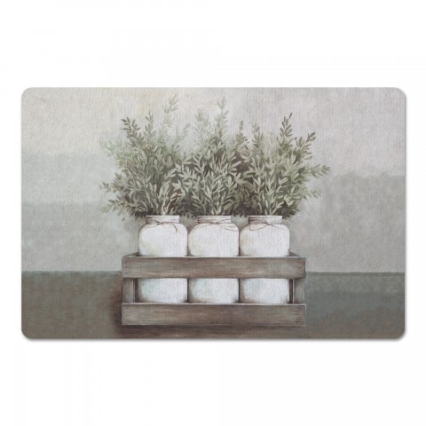 Mason Jar Greenery 27x18 Floor Mat