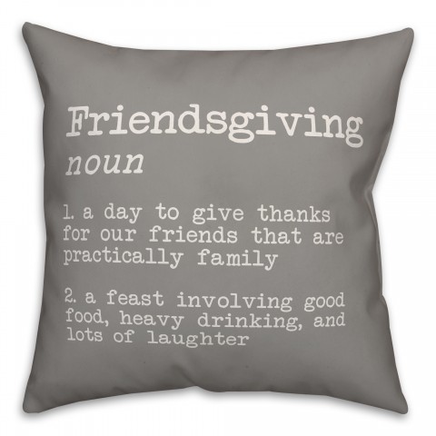 Friendsgiving Definition 18x18 Spun Poly Pillow