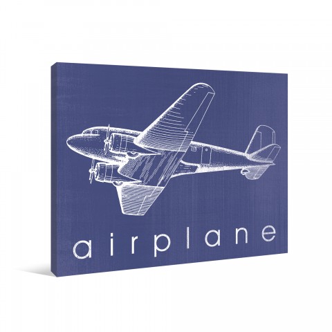 A Is for Airplane Canvas Wall Art 