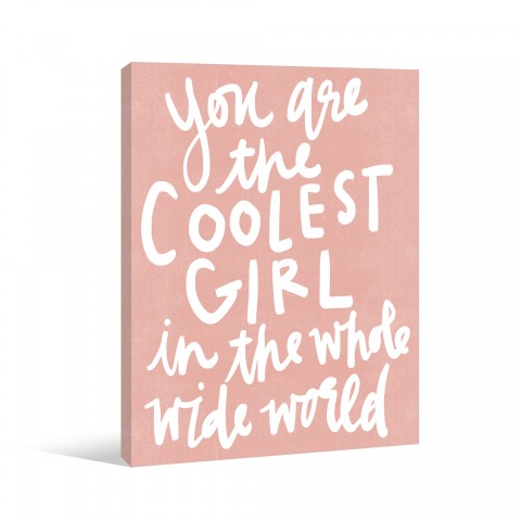 The Coolest Girl Canvas Wall Art