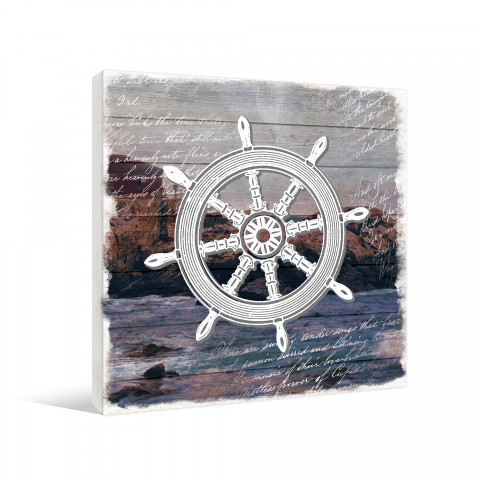 Ships Helm Canvas Wall Art