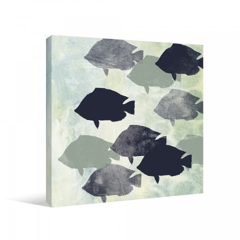 School Of Fish Canvas Wall Art 