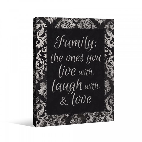 Family Love Quote Canvas Wall Art 