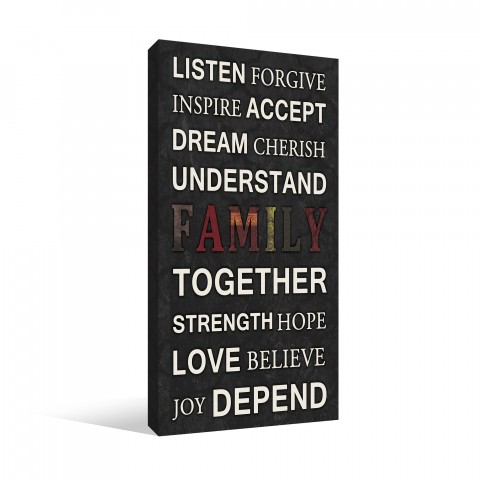 Family Inspiration 10x20 Canvas Wall Art
