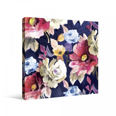 Playful Flowers Canvas Wall Art 
