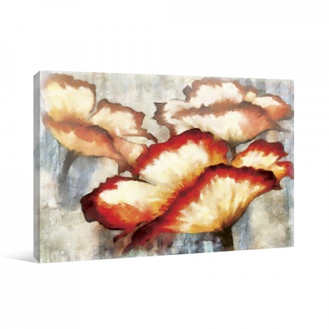 Eloquently Faded Flowers Canvas Wall Art