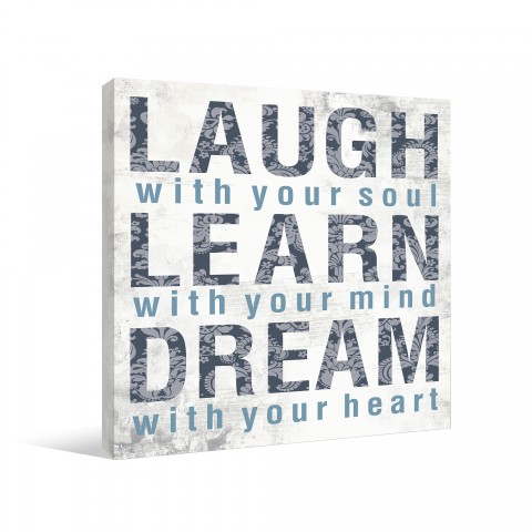 Laugh Learn Dream Canvas Wall Art 
