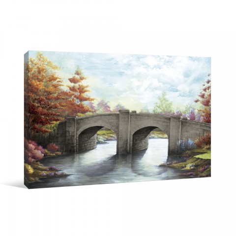 Forest Bridge Canvas Wall Art