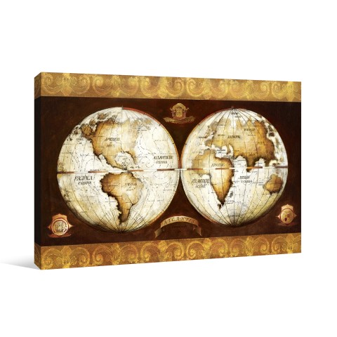 Vintage World Canvas Wall Art