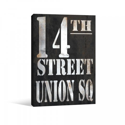 Vintage Street Sign 12x16 Canvas Wall Art 