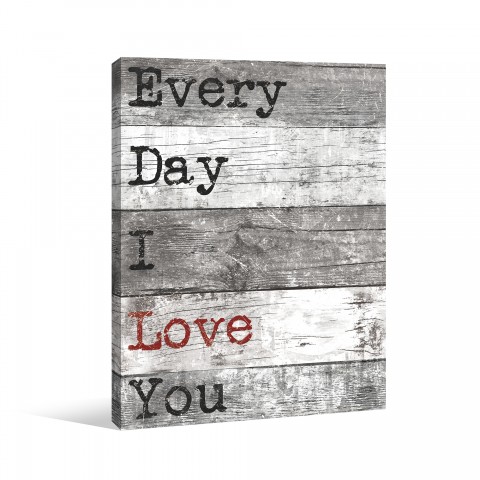 Every Day Love Canvas Wall Art 