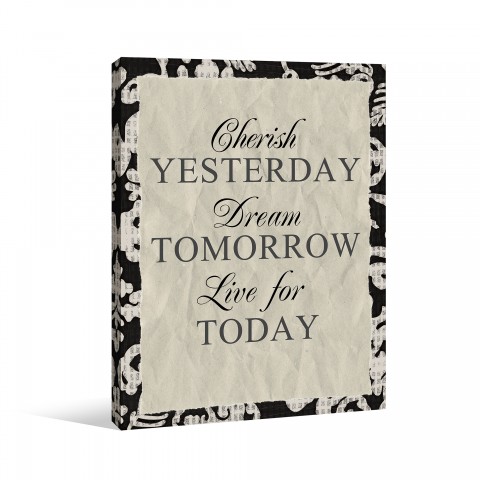 Yesterday Tomorrow Today Canvas Wall Art 