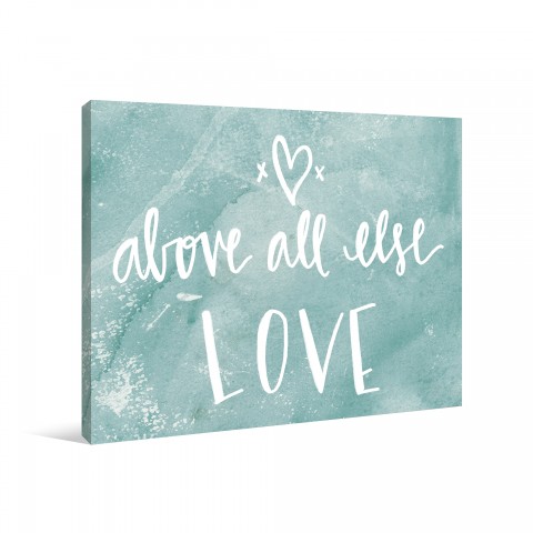 Watercolor Love Canvas Wall Art 