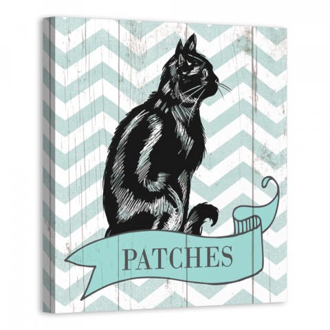 Name The Cat 12x12 Personalized Canvas Wall Art