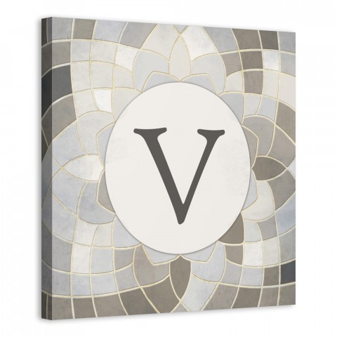 Mosaic Geige Beauty Monogram 16x16 Personalized Canvas Wall Art