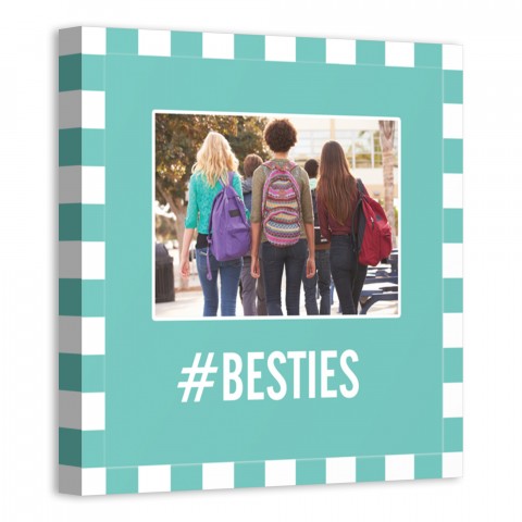 Besties 12x12 Personalized Canvas Wall Art