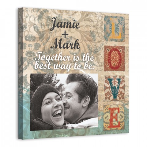 Together Is The Best 16x16 Personalized Canvas Wall Art