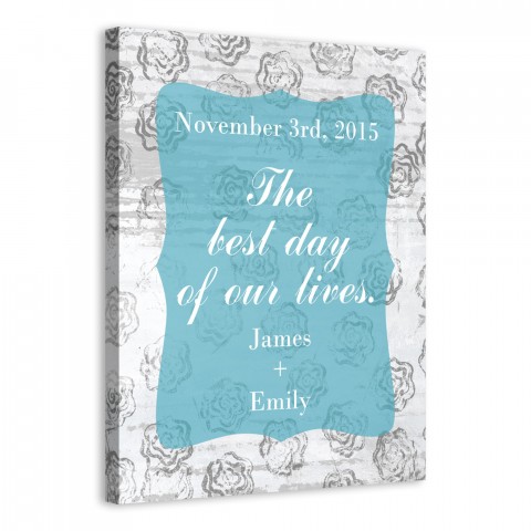 Best Day of Our Lives 16x20 Personalized Canvas Wall Art 