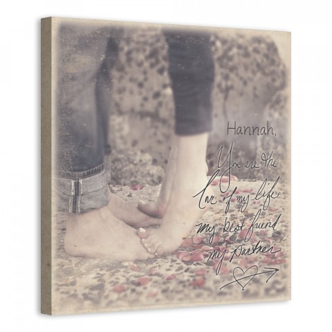Love of My Life, Best Friend & Partner 16x16 Personalized Canvas Wall Art 