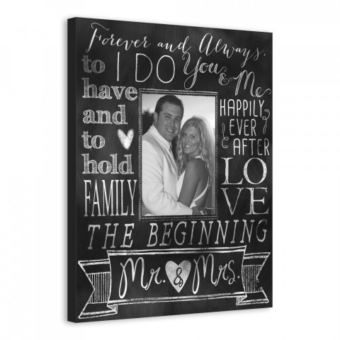 I Do Wedding Words Collage 16x20 Personalized Canvas Wall Art
