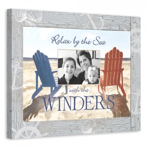 Relax by the Sea 20x16 Personalized Canvas Wall Art 
