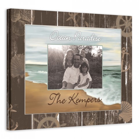 Ocean Paradise 20x16 Personalized Canvas Wall Art 