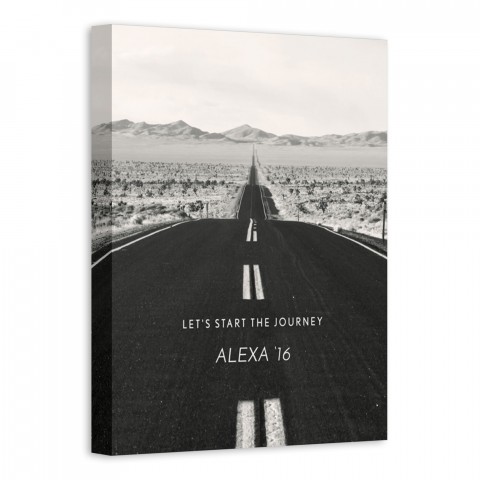 Journey Road 11x14 Personalized Canvas Wall Art 